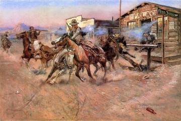  Arles Works - Smoke of a 45 Indians western American Charles Marion Russell
